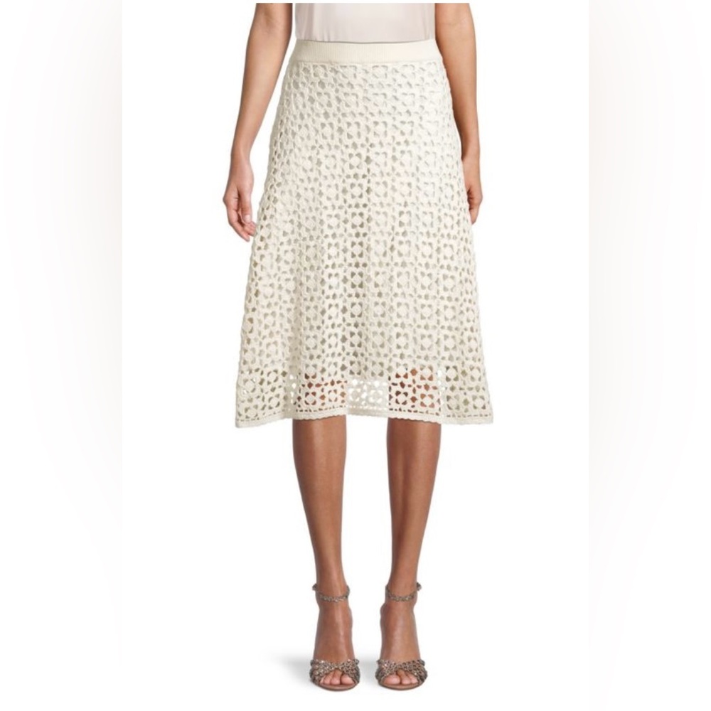 Excellent Condition Rebecca Taylor Floral Crochet Skirt Size Medium